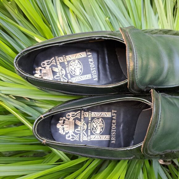 Johnston & Murphy Aristocraft Green Leather Loafers Men’s Size 11 D/B Dress Shoe main image 4